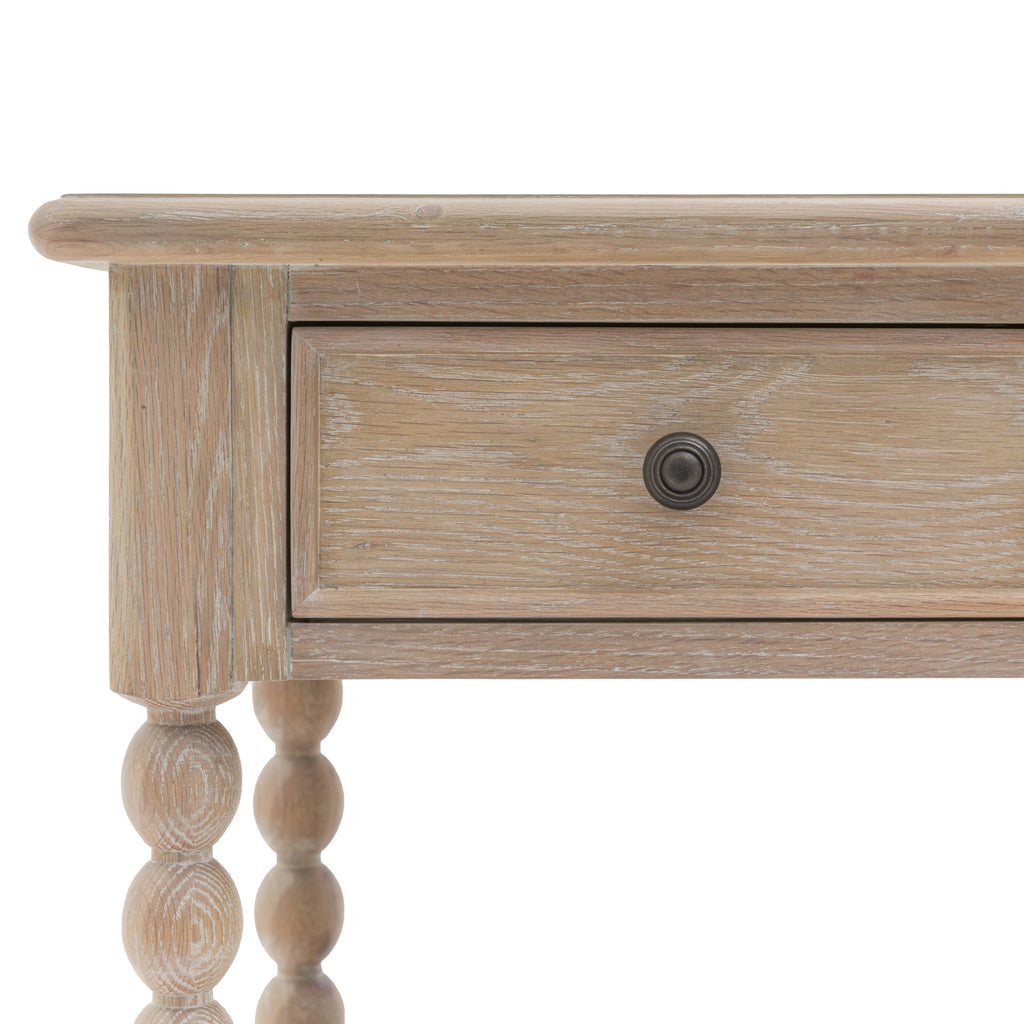 Lime Wash Bobbin Leg Artisan 1 Drawer Bedside