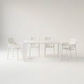 Nardi Dining Set - Cube 140x80 Table & x2 Doga Armchairs & 2x Doga Armless Chairs