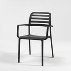 The Costa outdoor chair showcasing a contemporary aesthetic, ideal for patios, gardens, and outdoor dining spaces.