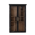 Bold black cabinet with premium finish and generous storage space for a polished look.