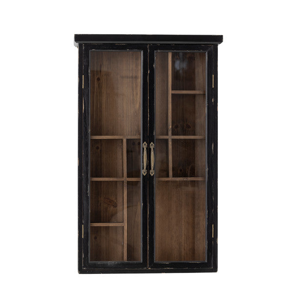 Bold black cabinet with premium finish and generous storage space for a polished look.