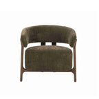 Fern green armchair on a white background