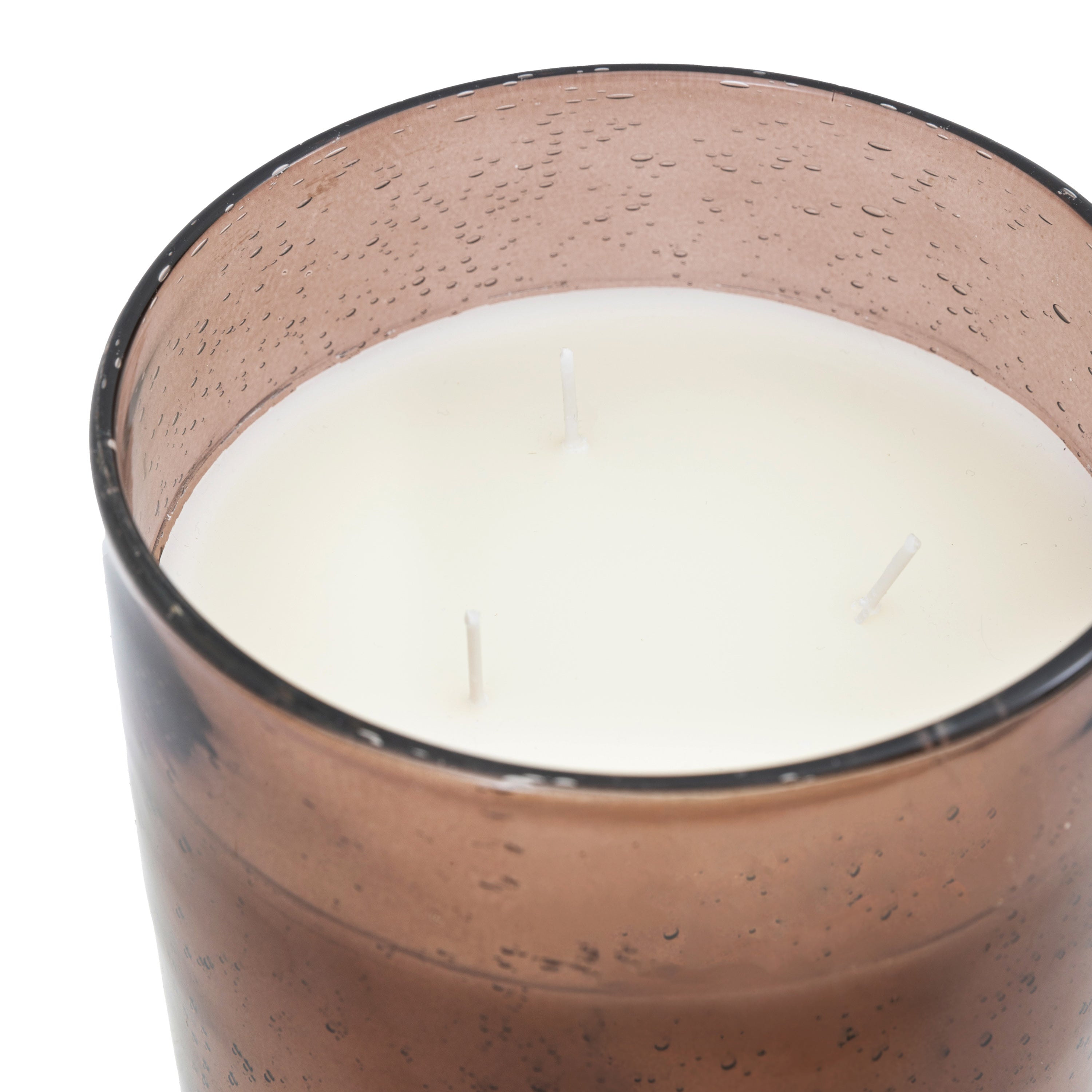 Decorative large brown candle for home interior styling