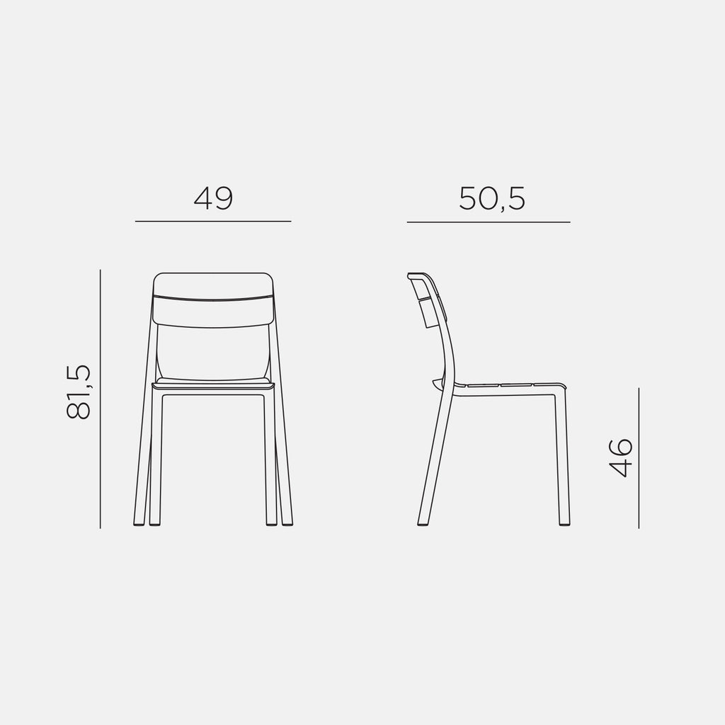 Cassia Armless Chair By Nardi - Set Of 2