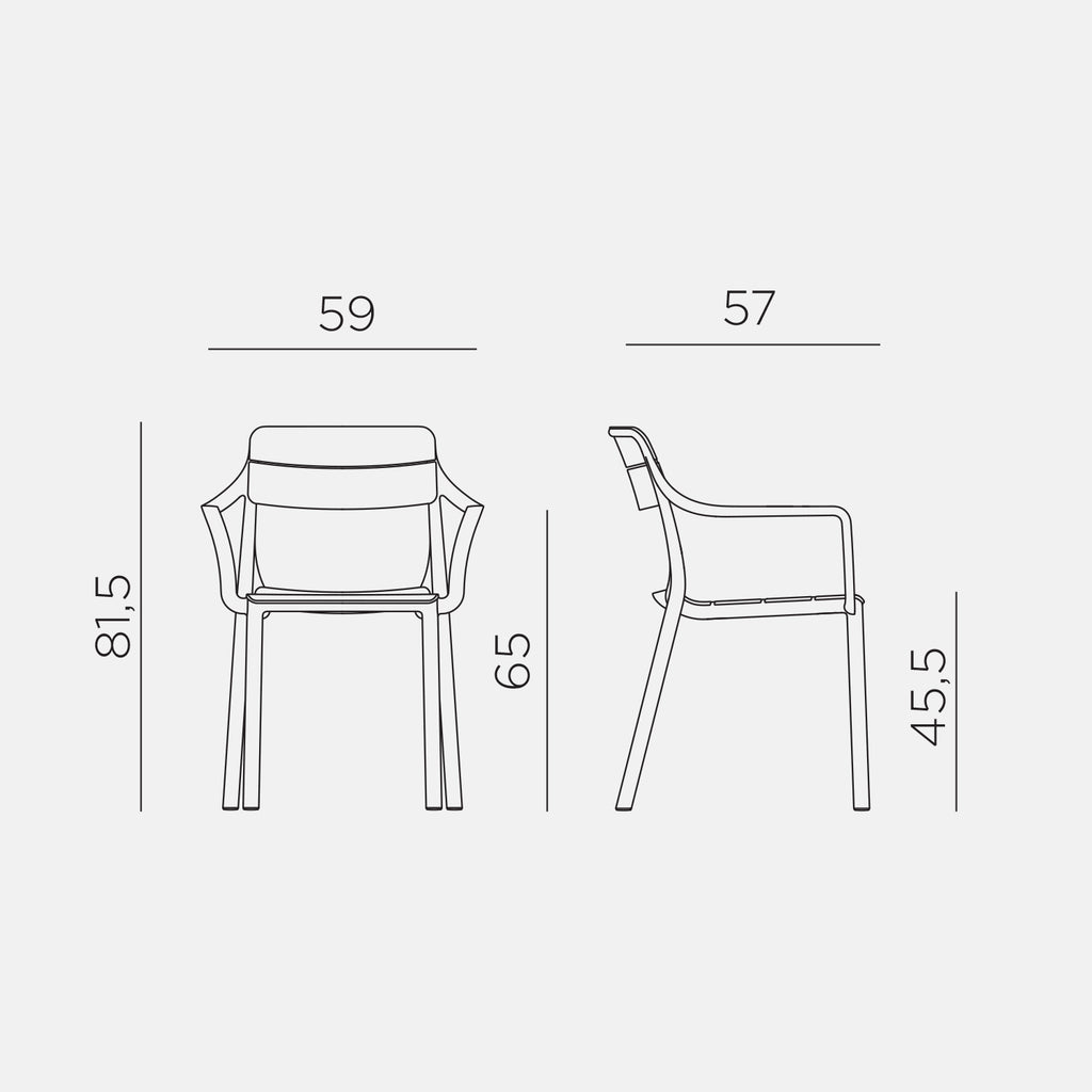 Cassia Armchair By Nardi - Set Of 2