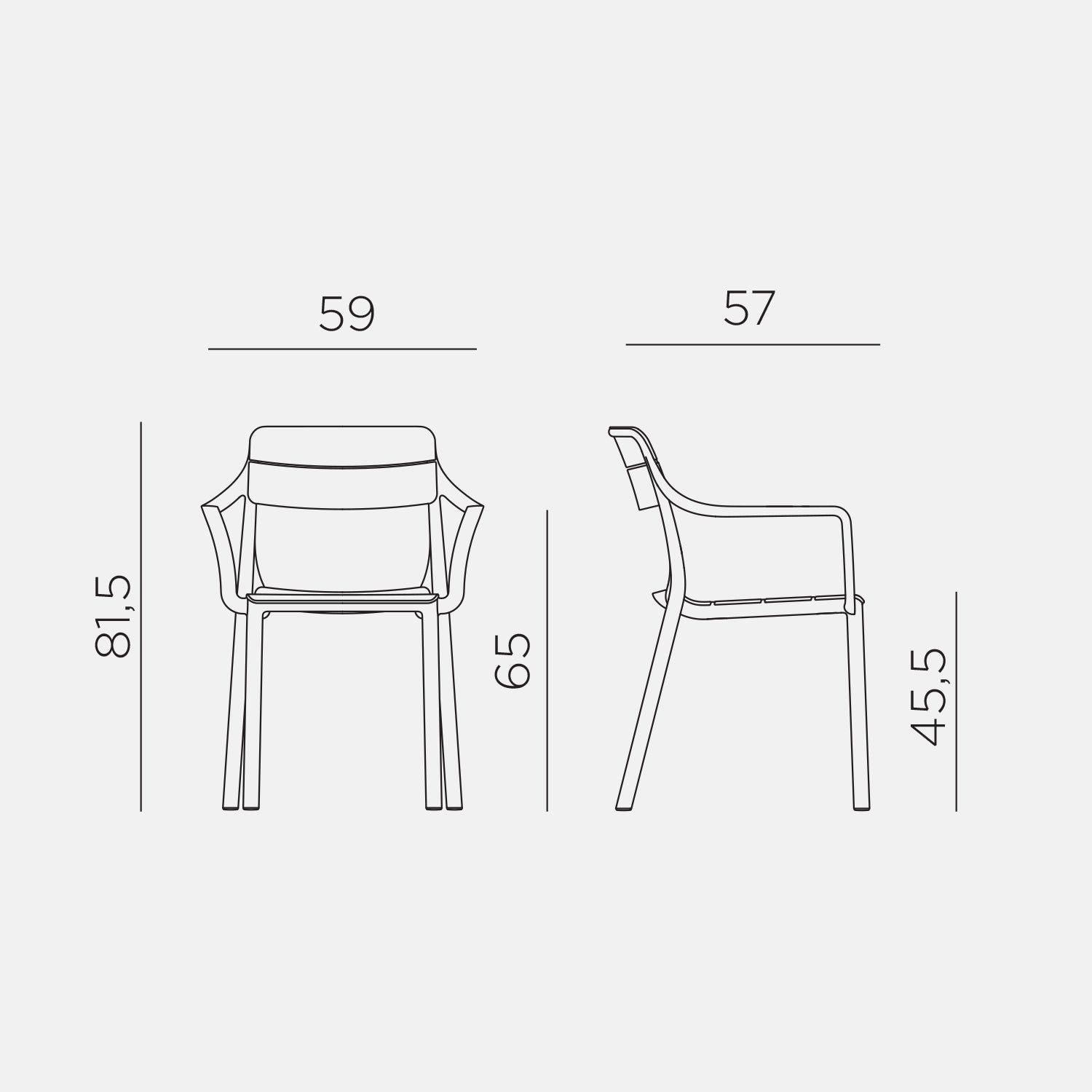 Cassia Armchair By Nardi - Set Of 2