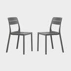 Nardi Dining Set - Clip 80cm Table & x2 Cassia Armless Chairs