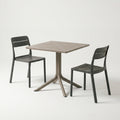 Nardi Dining Set - Clip 80cm Table & x2 Cassia Armless Chairs