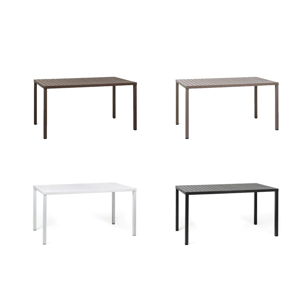 Dining Set - Cube 140x80 Garden Table & X6 Trill Armless Chairs