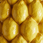 Yellow lemon vase with textured design for bright home decor