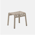 Corda Poggio stool with a lattice design on a white background