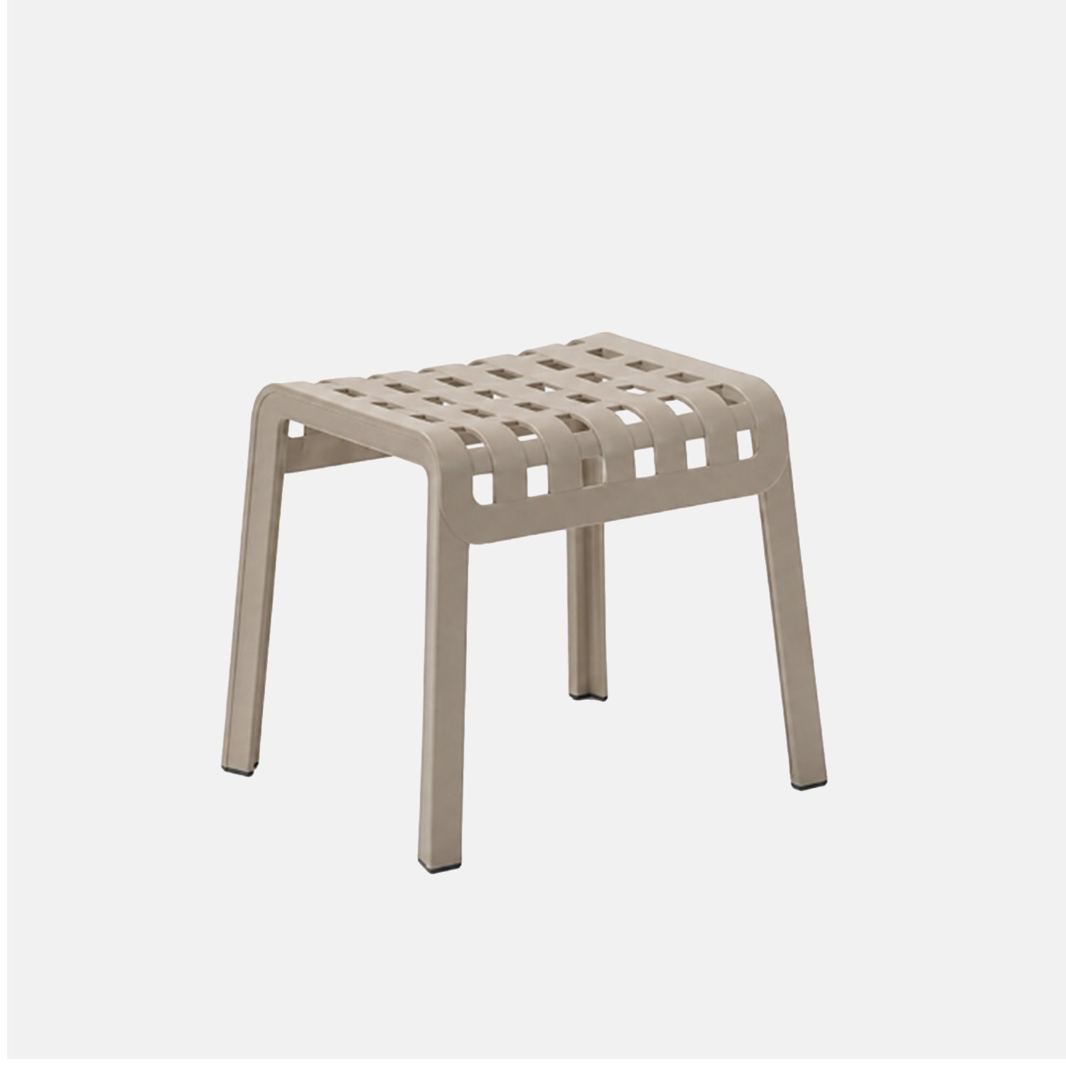 Corda Poggio stool with a lattice design on a white background