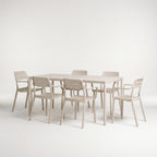Nardi Dining Set - Piave 160cm Garden Table & Cassia Armchairs - Natural