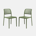Costa Armless Garden Chair By Nardi - Set Of 2