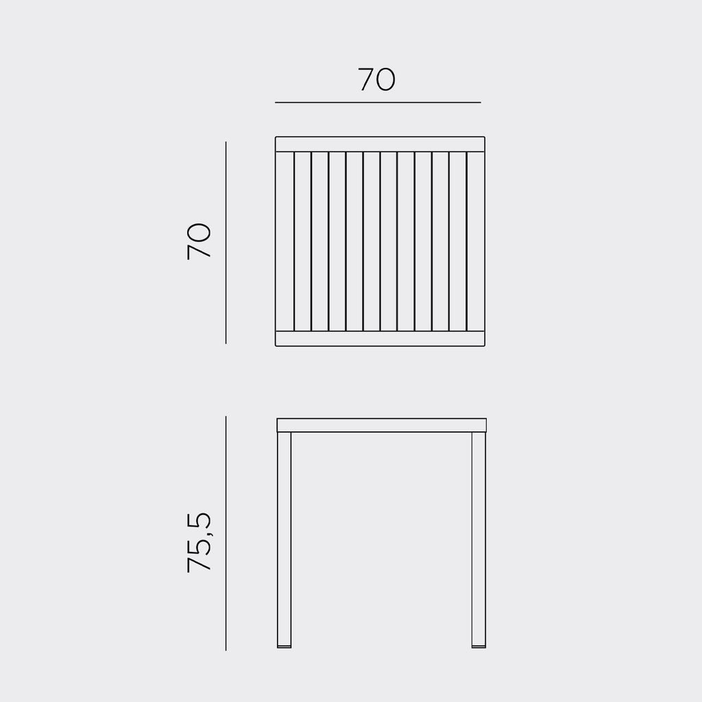 70x70cm square outdoor dining table - Shop the Cube 70 online