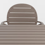 Detailed photograph of the Cube 70 garden table.