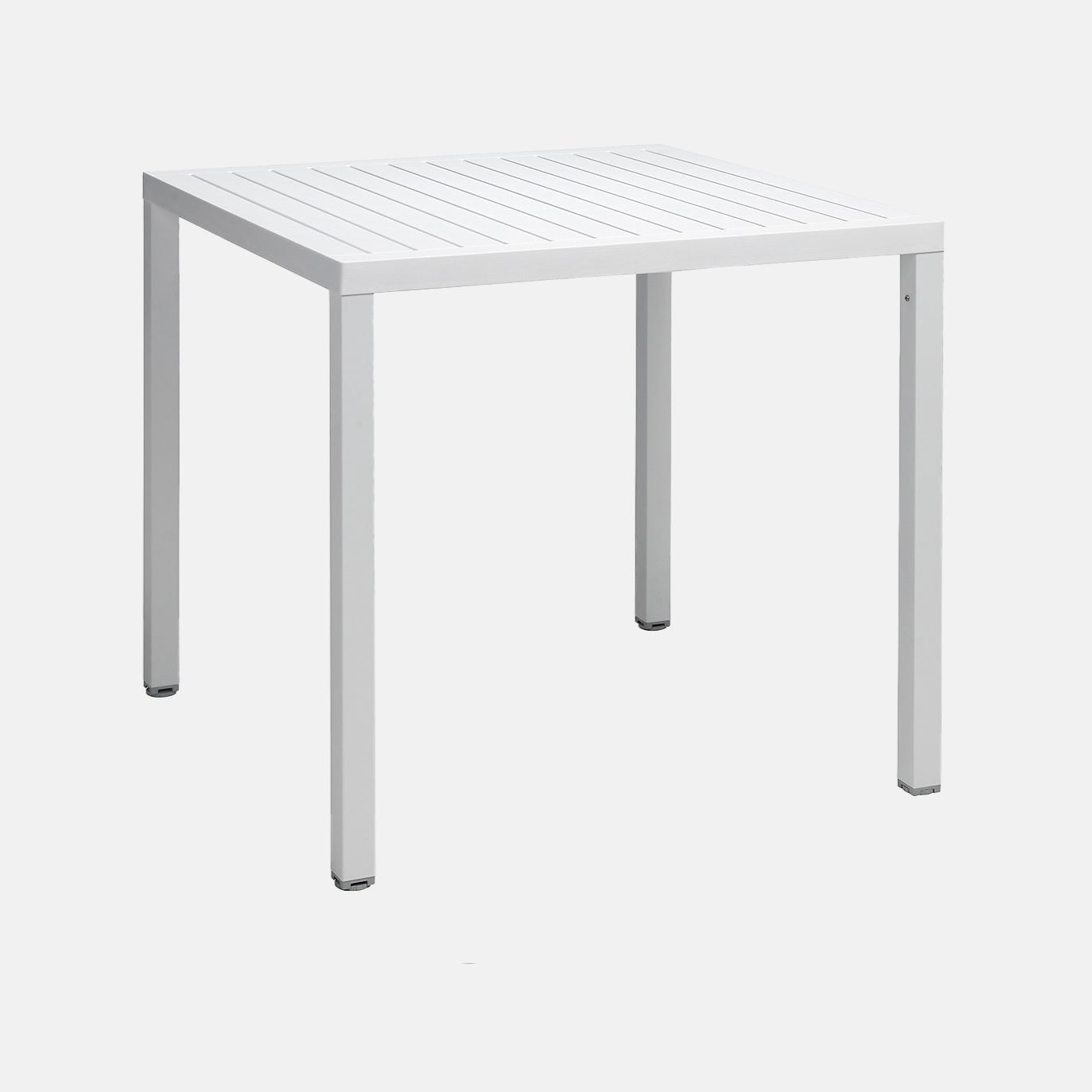 Cube 80 Table with rounded edges and a smooth finish, safe and stylish for family homes