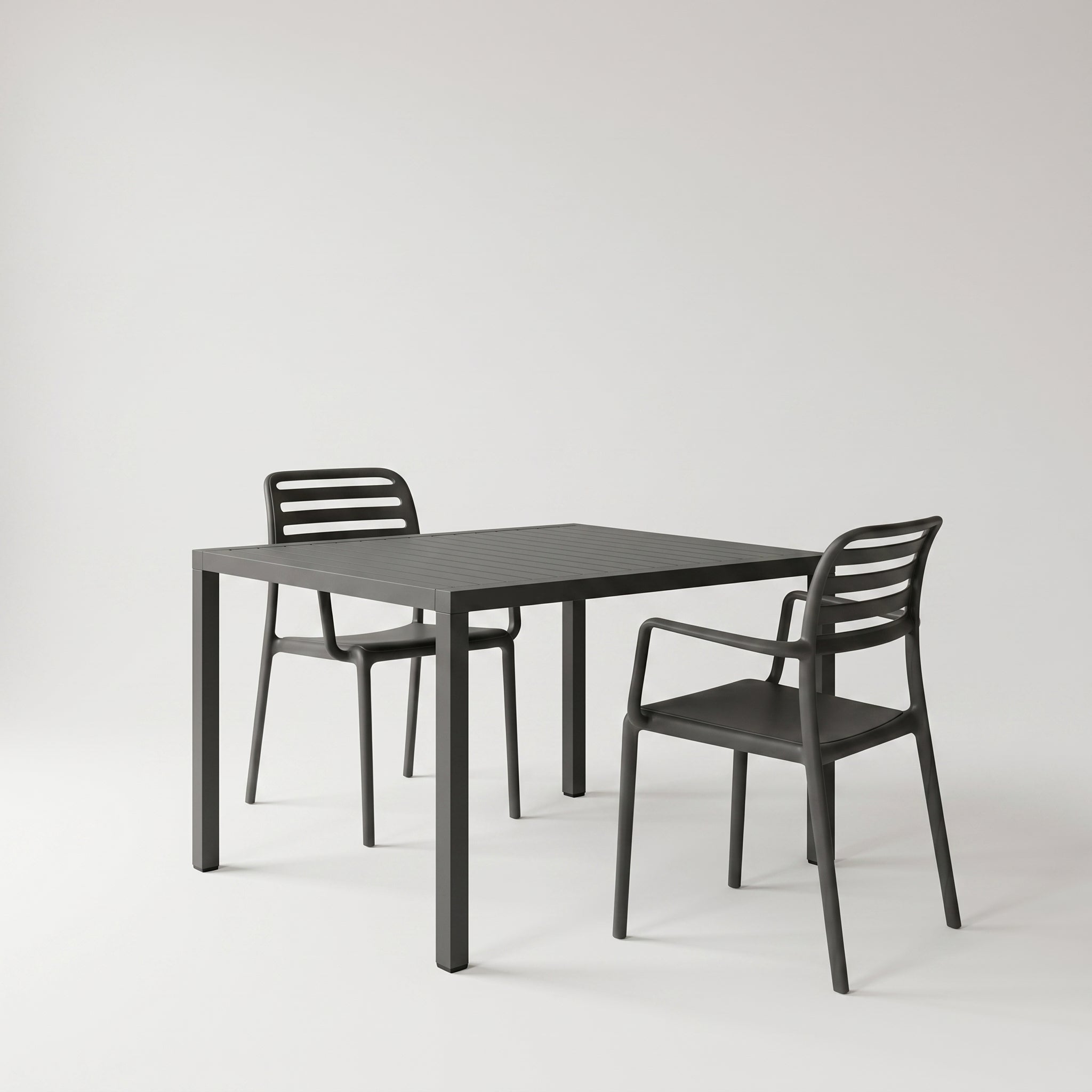 Nardi Dining Set - Cube 80 Garden Table & x2 Costa Garden Chairs
