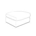 Line drawing of the Carnaby cushion footstool