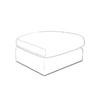Line drawing of the Carnaby cushion footstool