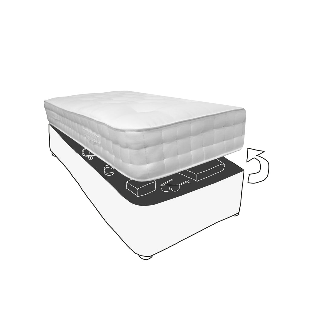 Single - Mattress & Ottoman Storage