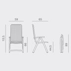 Folding easy to store garden chair - Shop the Darsena recliner online at great prices