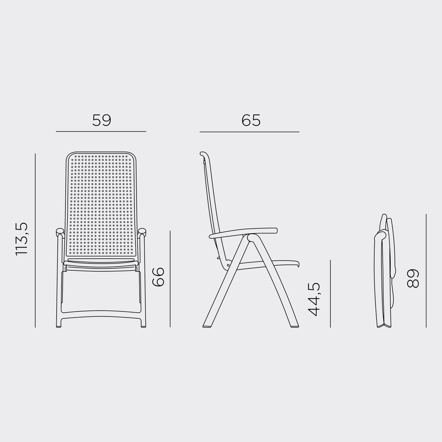 Folding easy to store garden chair - Shop the Darsena recliner online at great prices