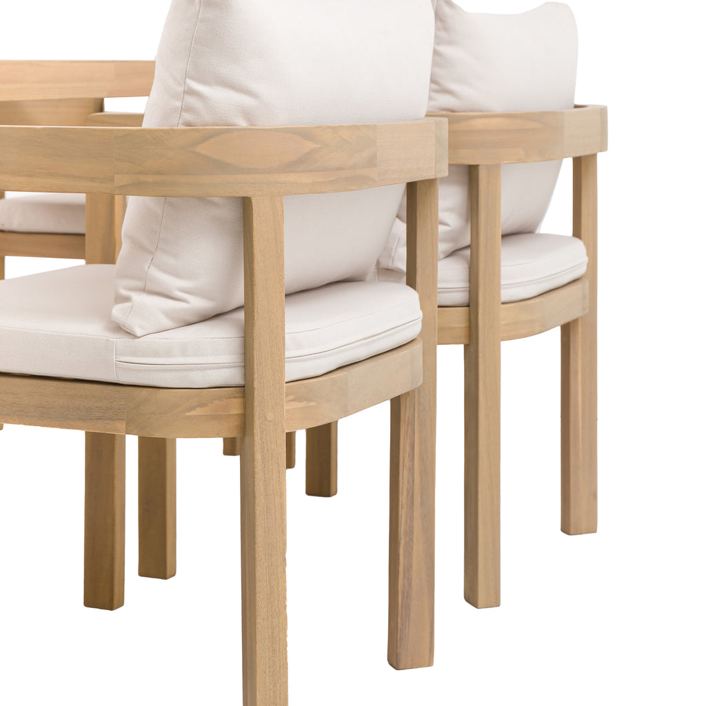 Sturdy outdoor dining chairs made from acacia wood 5061087227341