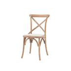 Cafe Chair Washed Oak Linen - Set Of 2