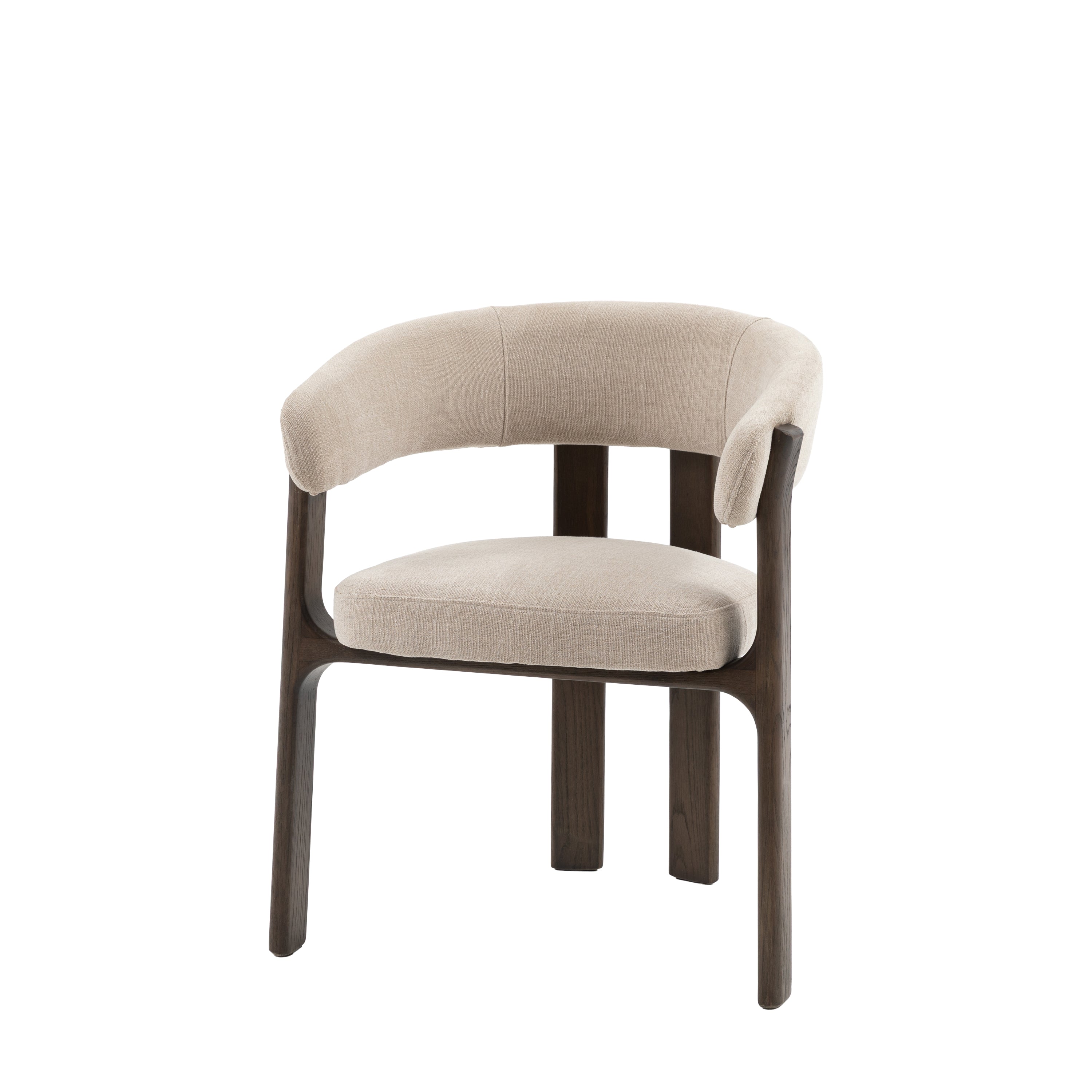 Natural oak dining chair with clean lines