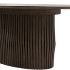 Stylish oval dining table with extension mechanism