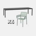 Dining Set - Rio 210 Extending Table & Doga Armchairs