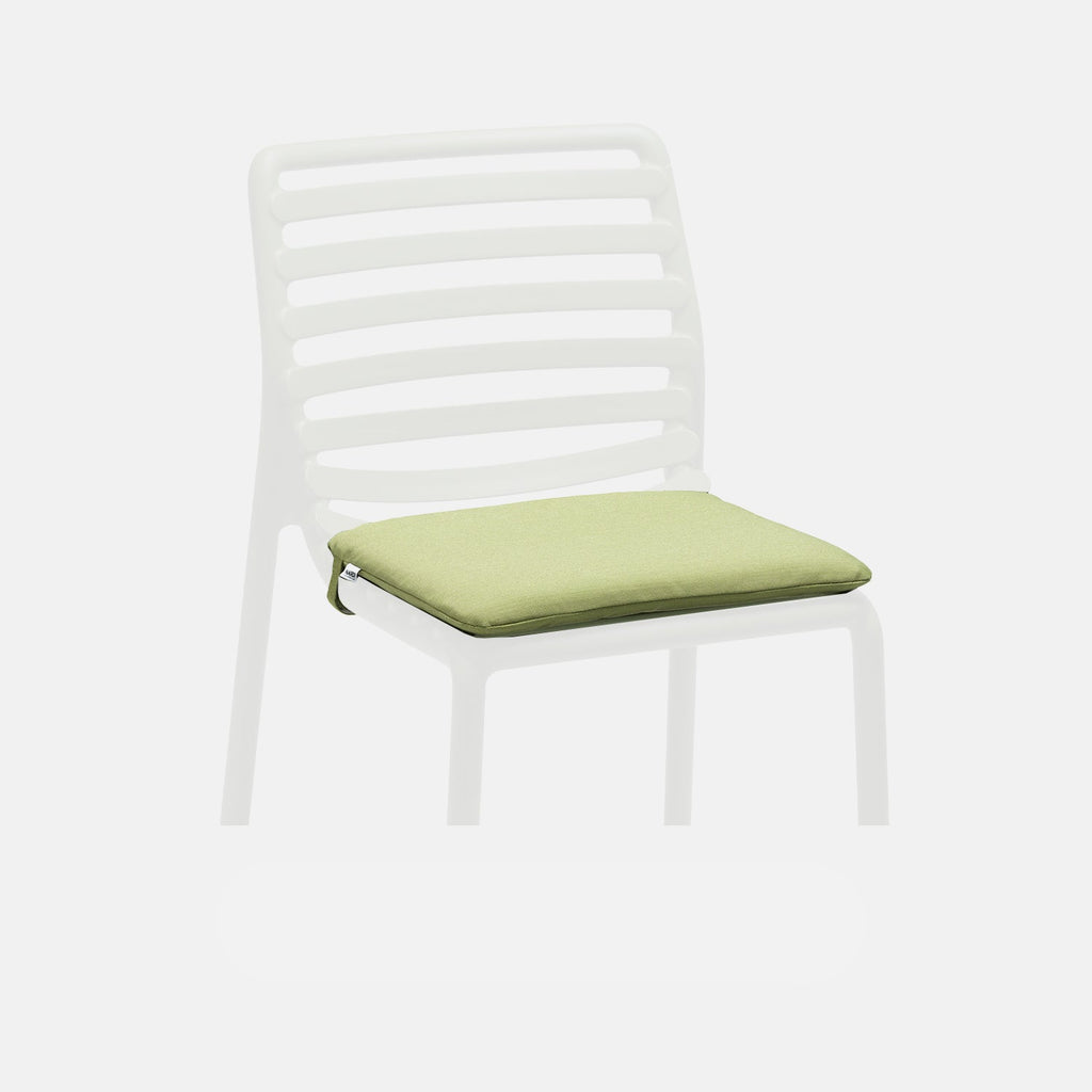 The Doga bistro cushion comes in 5 funky fabrics and can be tied to secure it to the doga armless garden chair.