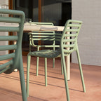 Doga Bistro Chair adding some colour to your outdoor dining area