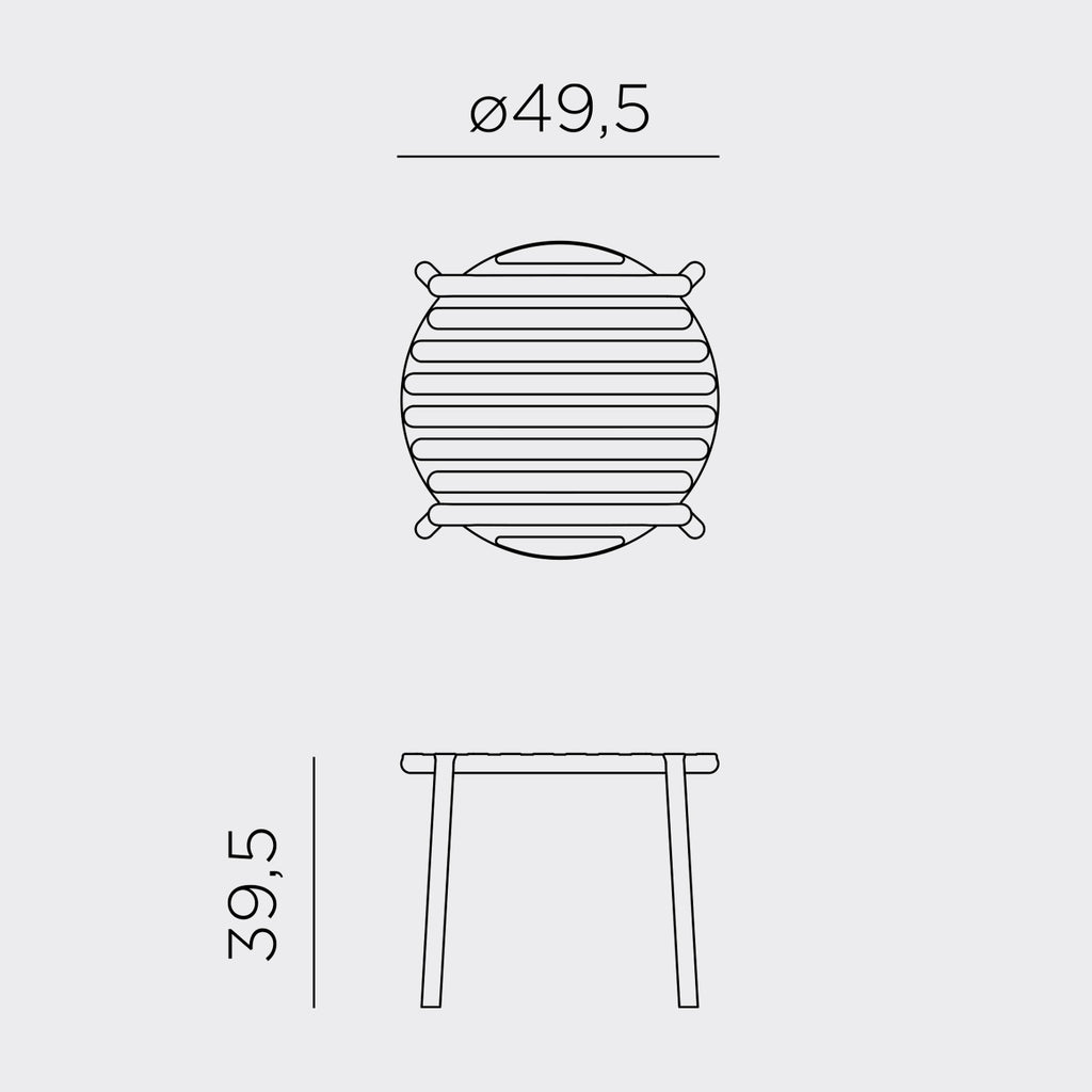 Round coffee table for the garden, choose a colour and pair with our Doga Relax chairs. Doga table - Shop now.