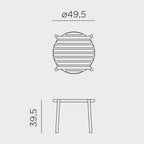 Round coffee table for the garden, choose a colour and pair with our Doga Relax chairs. Doga table - Shop now.