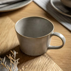 Dove grey glazed ceramic mug with modern finish