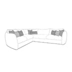 Line drawing of the Carnaby extra large corner sofa