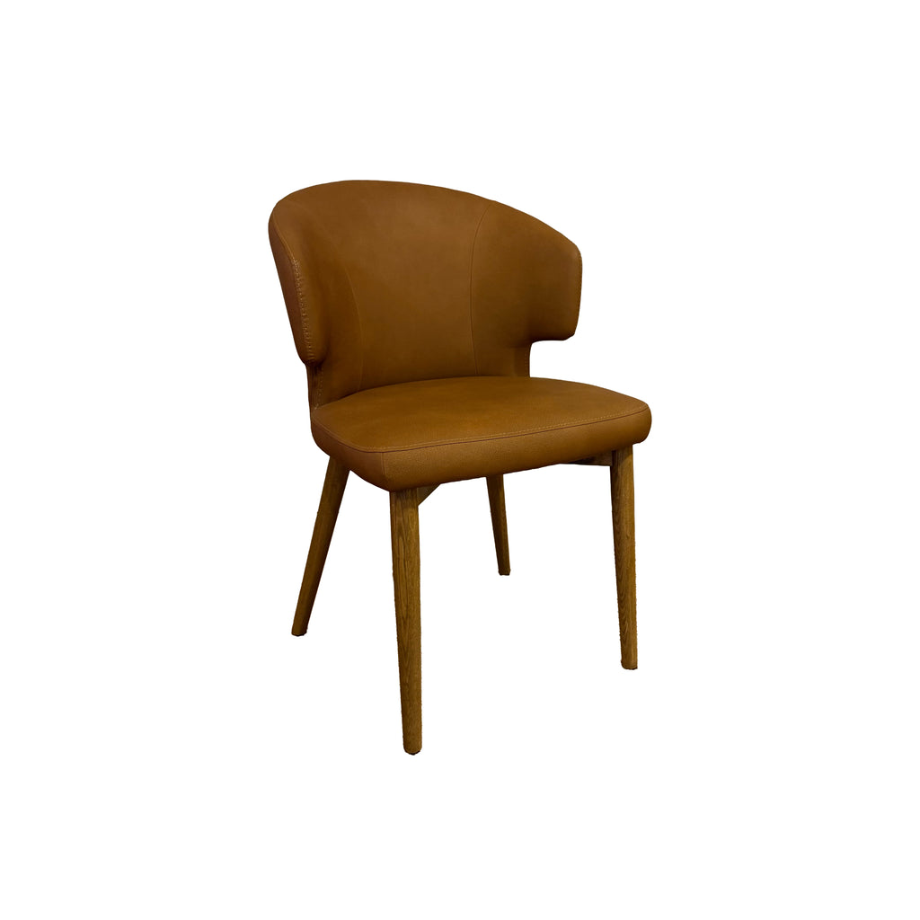 Pearl Dining Chair, Set Of 2 - Tan Wooden Legs