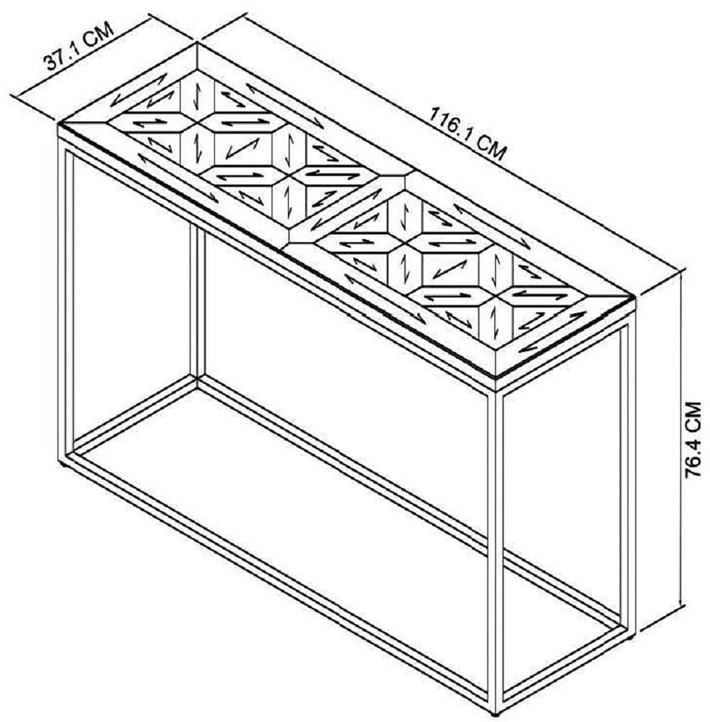 Rustic Oak Console Table - Narrow