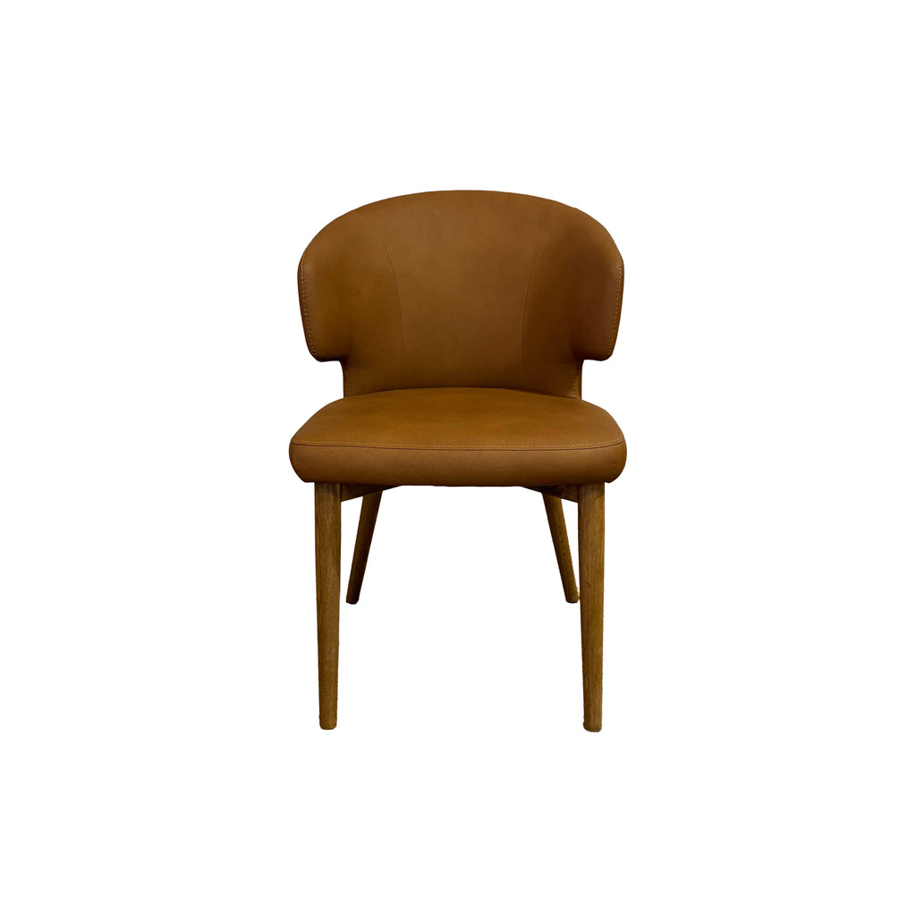 Pearl Dining Chair, Set Of 2 - Tan Wooden Legs