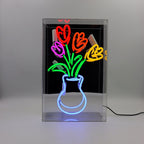 Vase Of Tulips - Neon Light