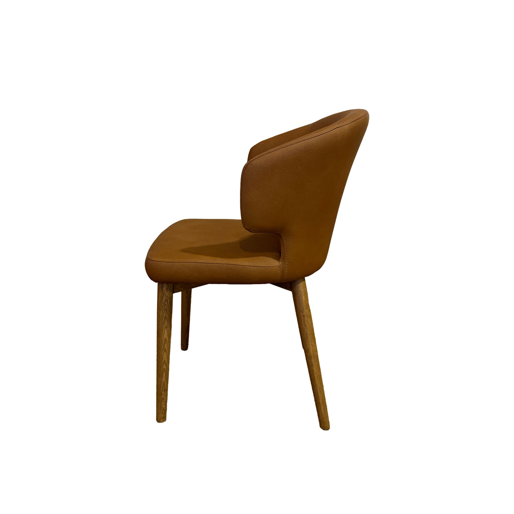 Pearl Dining Chair, Set Of 2 - Tan Wooden Legs