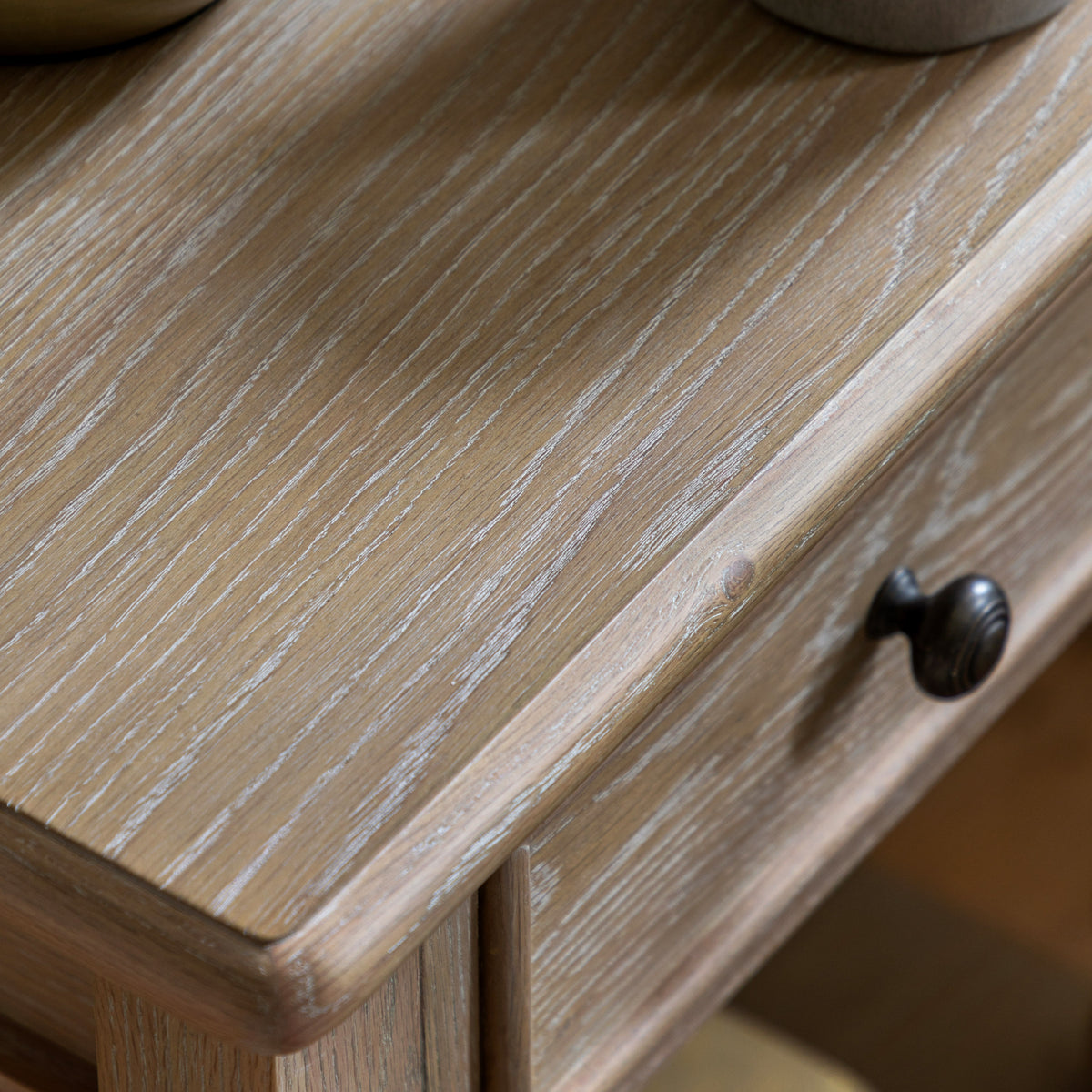 Lime Wash Bobbin Leg Artisan 1 Drawer Bedside