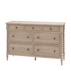 Lime Wash Bobbin Leg Artisan 7 Drawer Chest