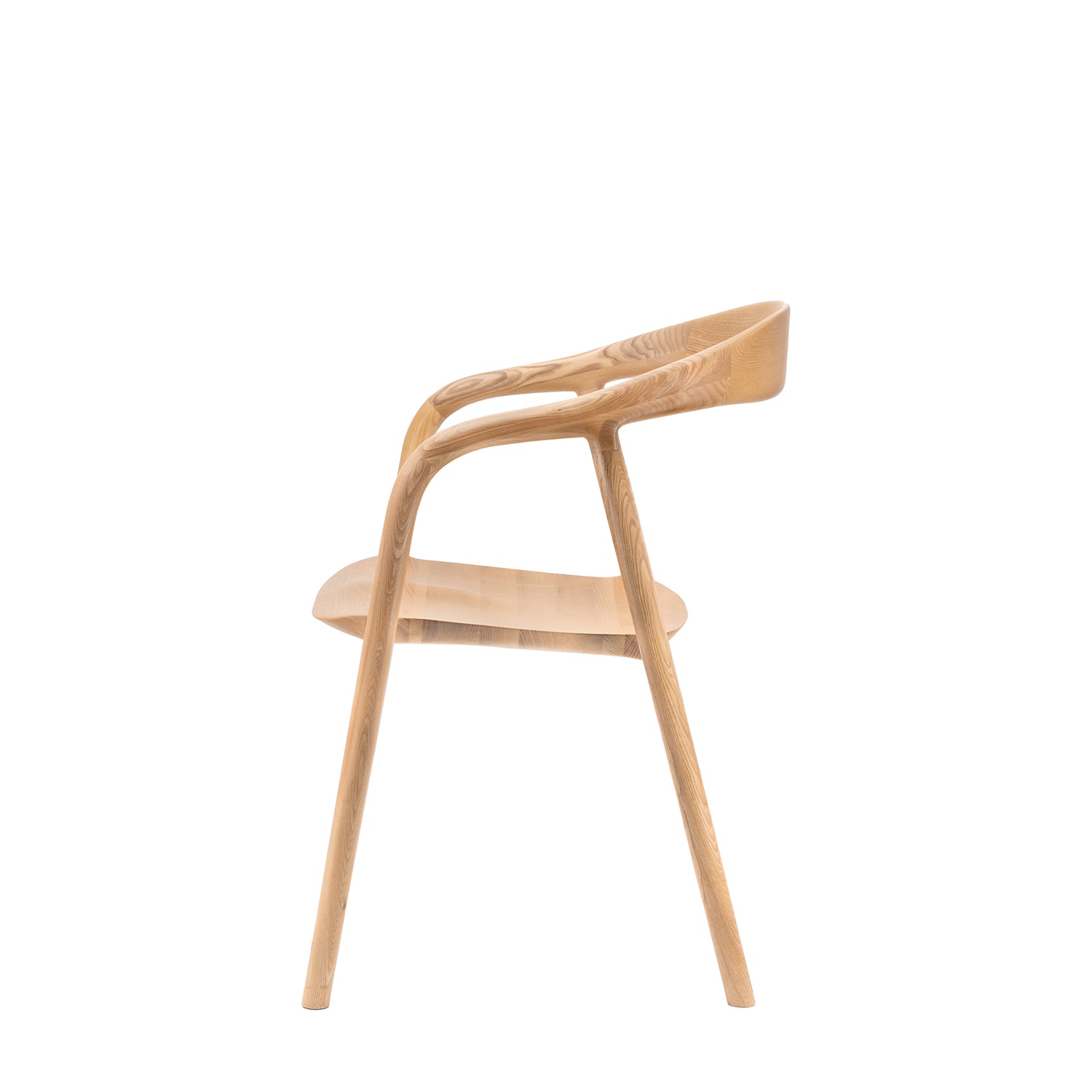 Bergen Dining Chair With Wooden Seat , Set Of 2 - Oak