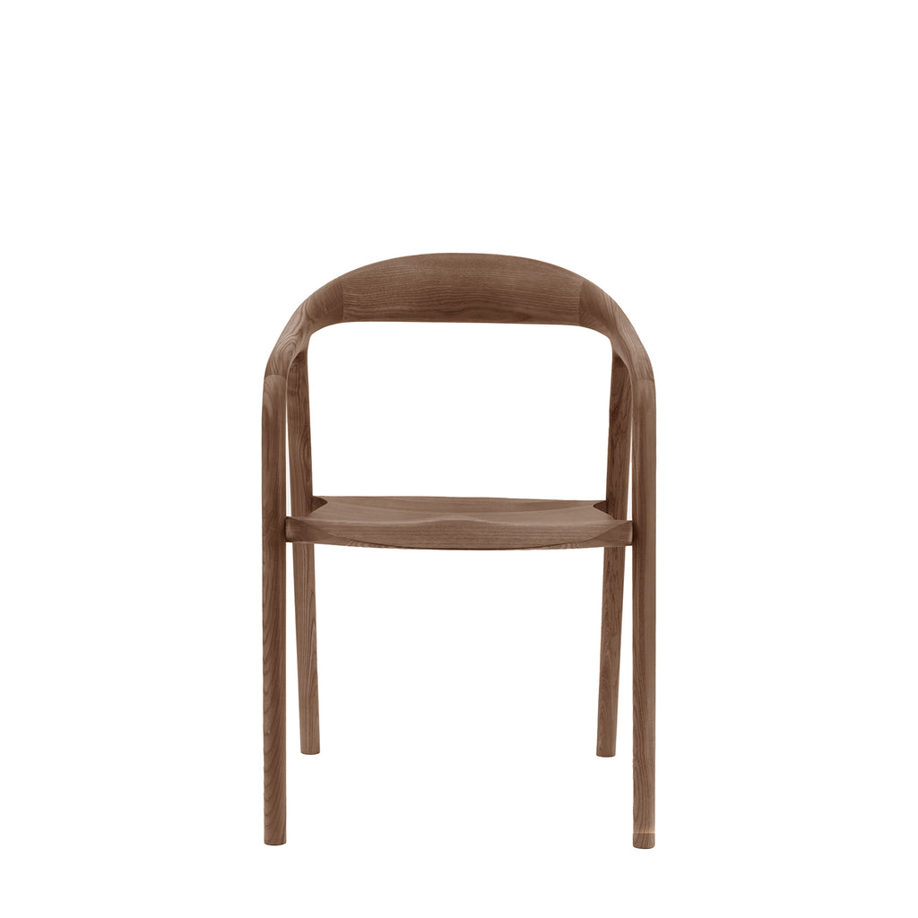 Bergen Dining Chair With Wooden Seat , Set Of 2 - Walnut