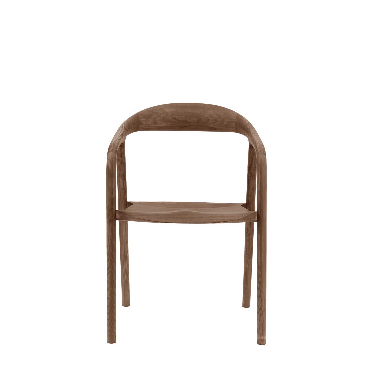 Bergen Dining Chair With Wooden Seat , Set Of 2 - Walnut