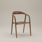Wooden chair on a white background