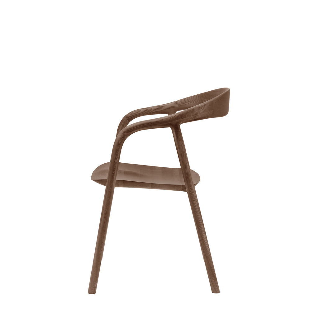 Bergen Dining Chair With Wooden Seat , Set Of 2 - Walnut